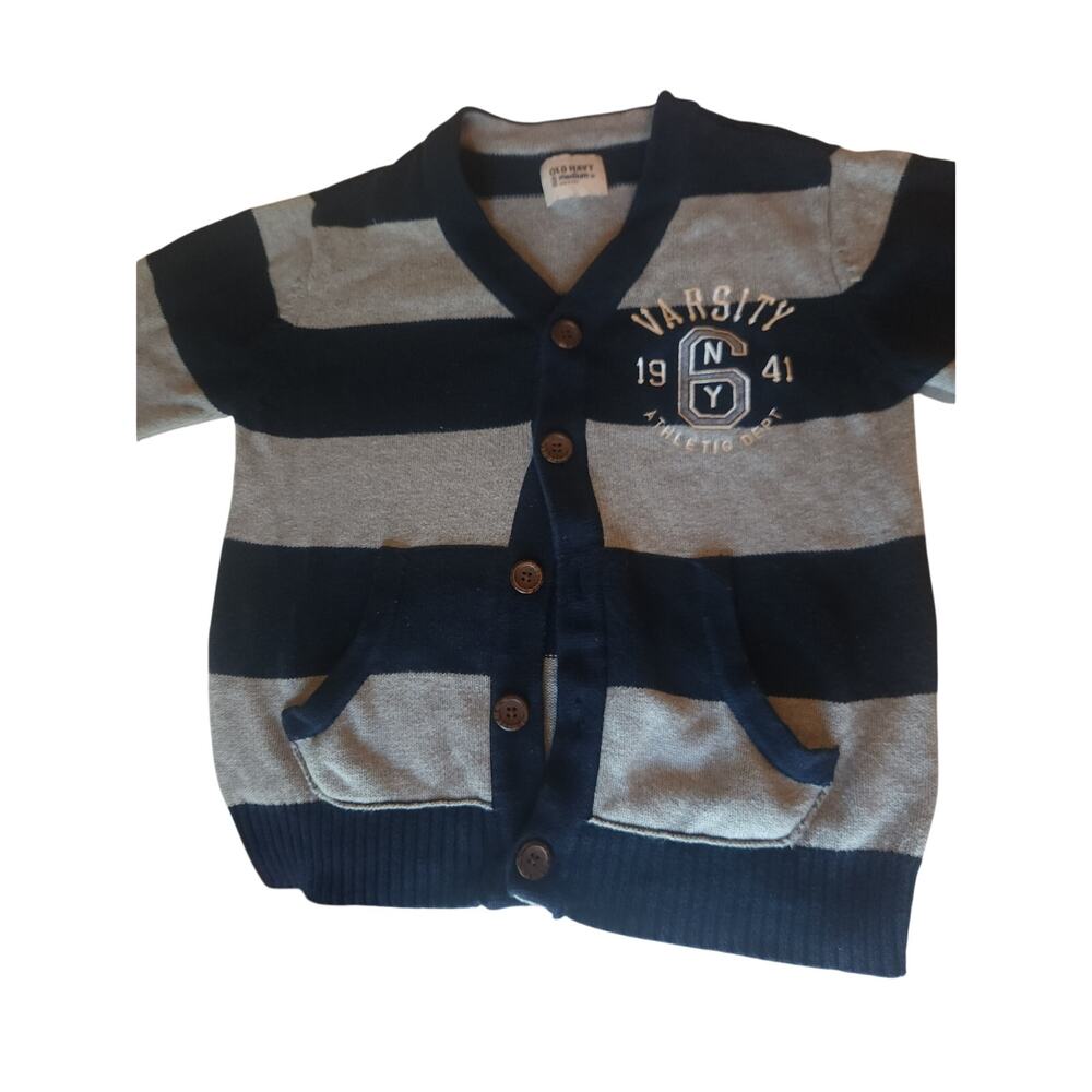 Old Navy Boys Varsity Cardigan Medium Blue